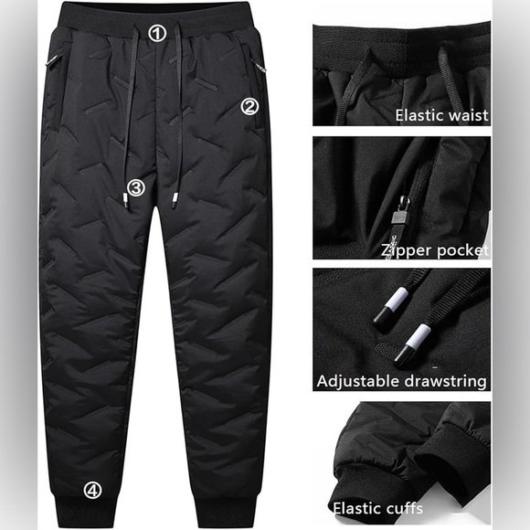 Unisex Fleece-Lined Waterproof Pants - Picture 2 of 14